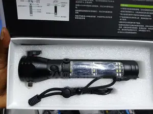 Metallic Alarm Torch With Solar Hammer Cutter
