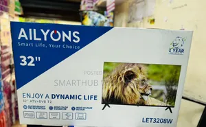 Ailyons 32" FHD Frameless Digital Led Tv Inbuilt Decoder