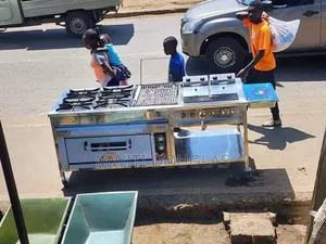 Four Burner Gas Cooker Combined Unit