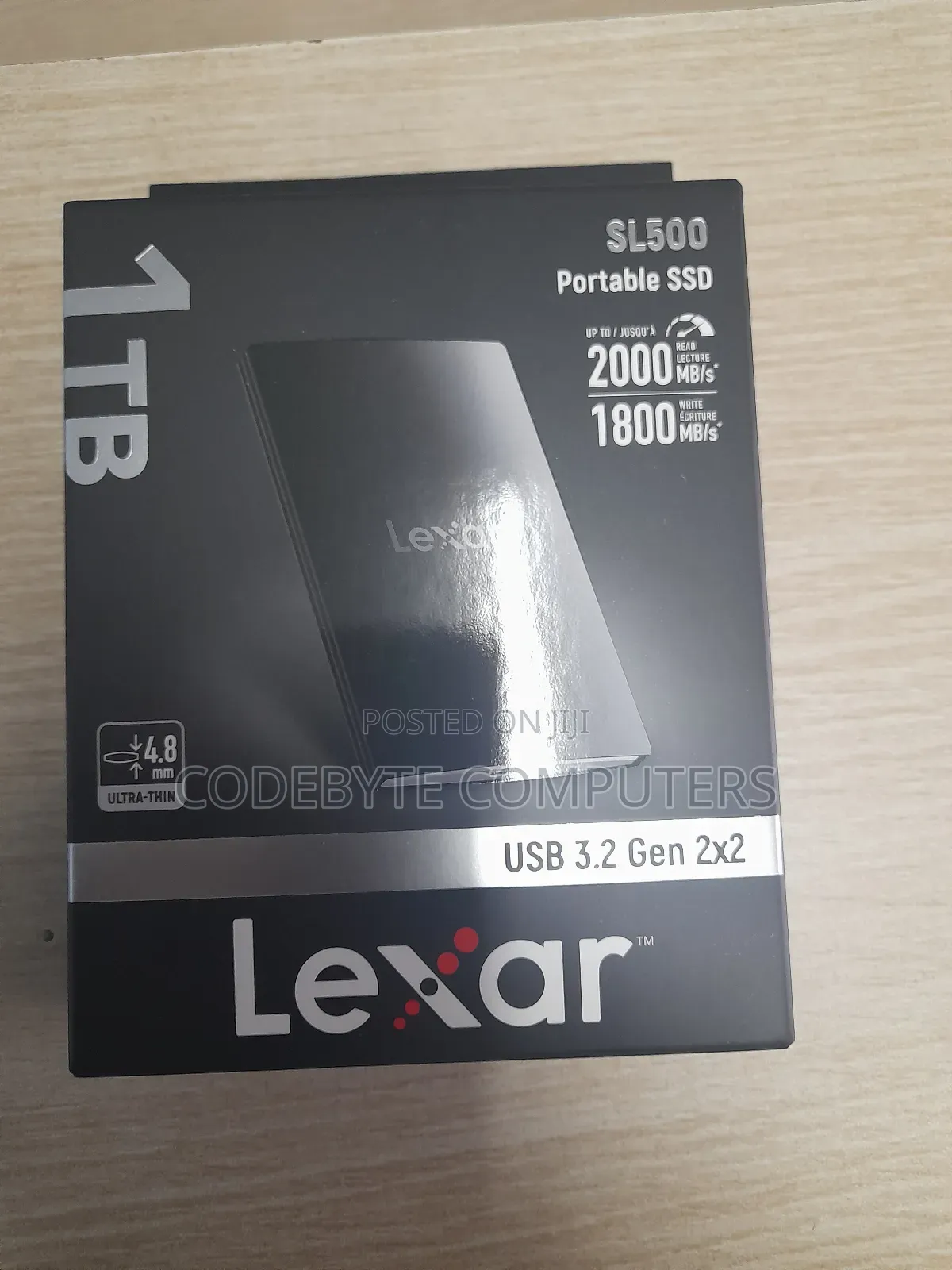 Lexar Sl500 1tb Usb-c Portable Ssd Up To 2000mb/S