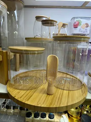 5pc Borosilicate Glass Cereal/ Laundry Storage