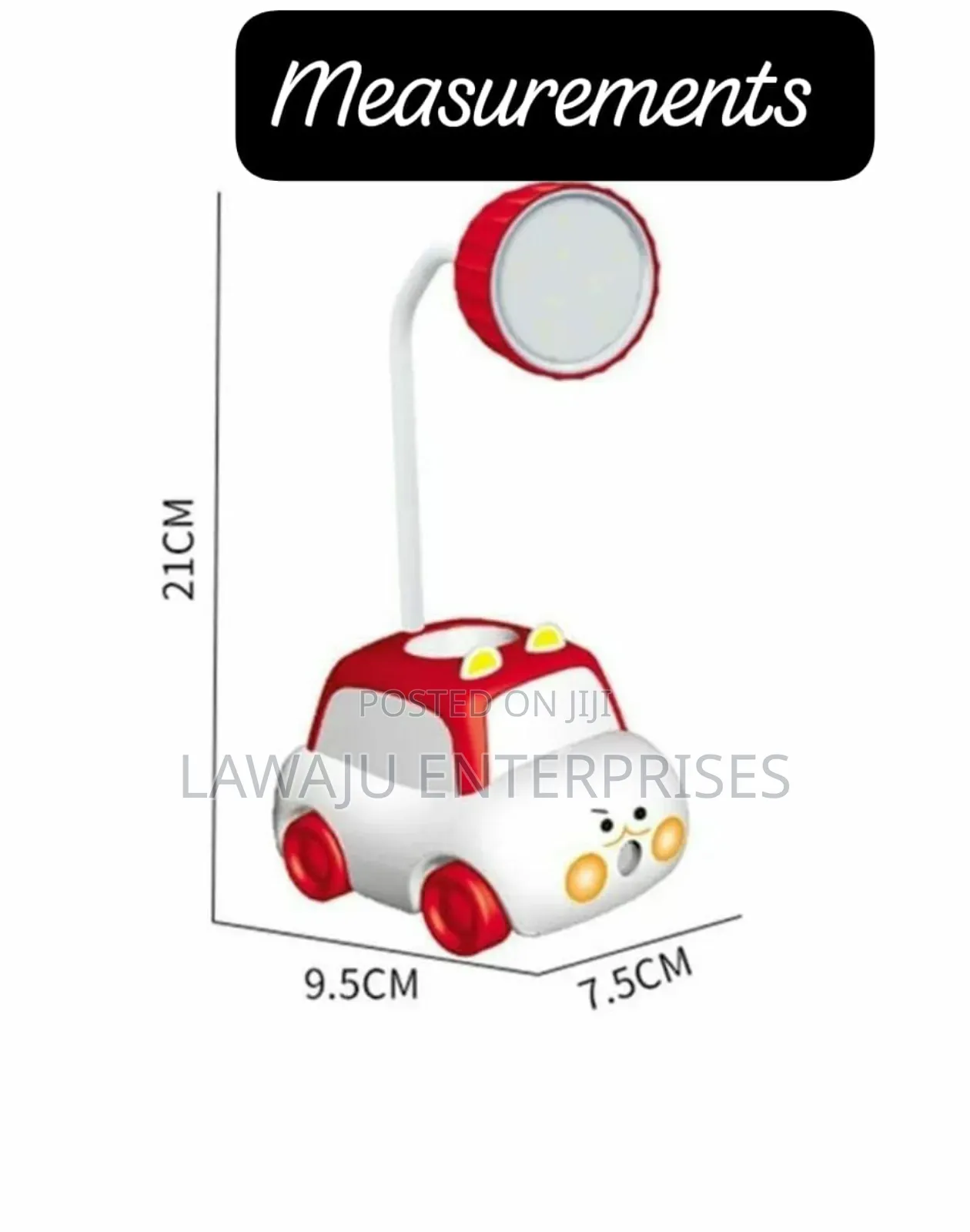 Red Decorative Lamp and Organizer