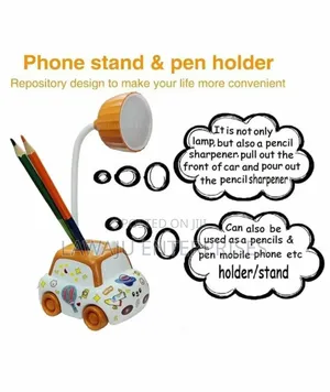 Orange Reading Lamp and Organizer