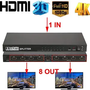 HDMI Splitter 8 Way, 1 In 8 Out HDMI Splitter
