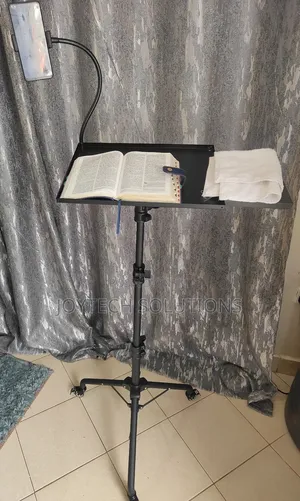 Portable Pulpit Stands With Live Streaming Online Holder