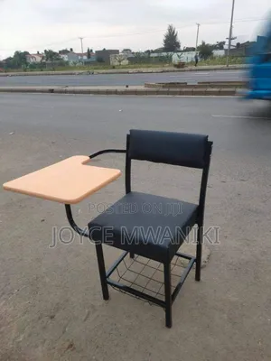 College Chair, Black Leather 