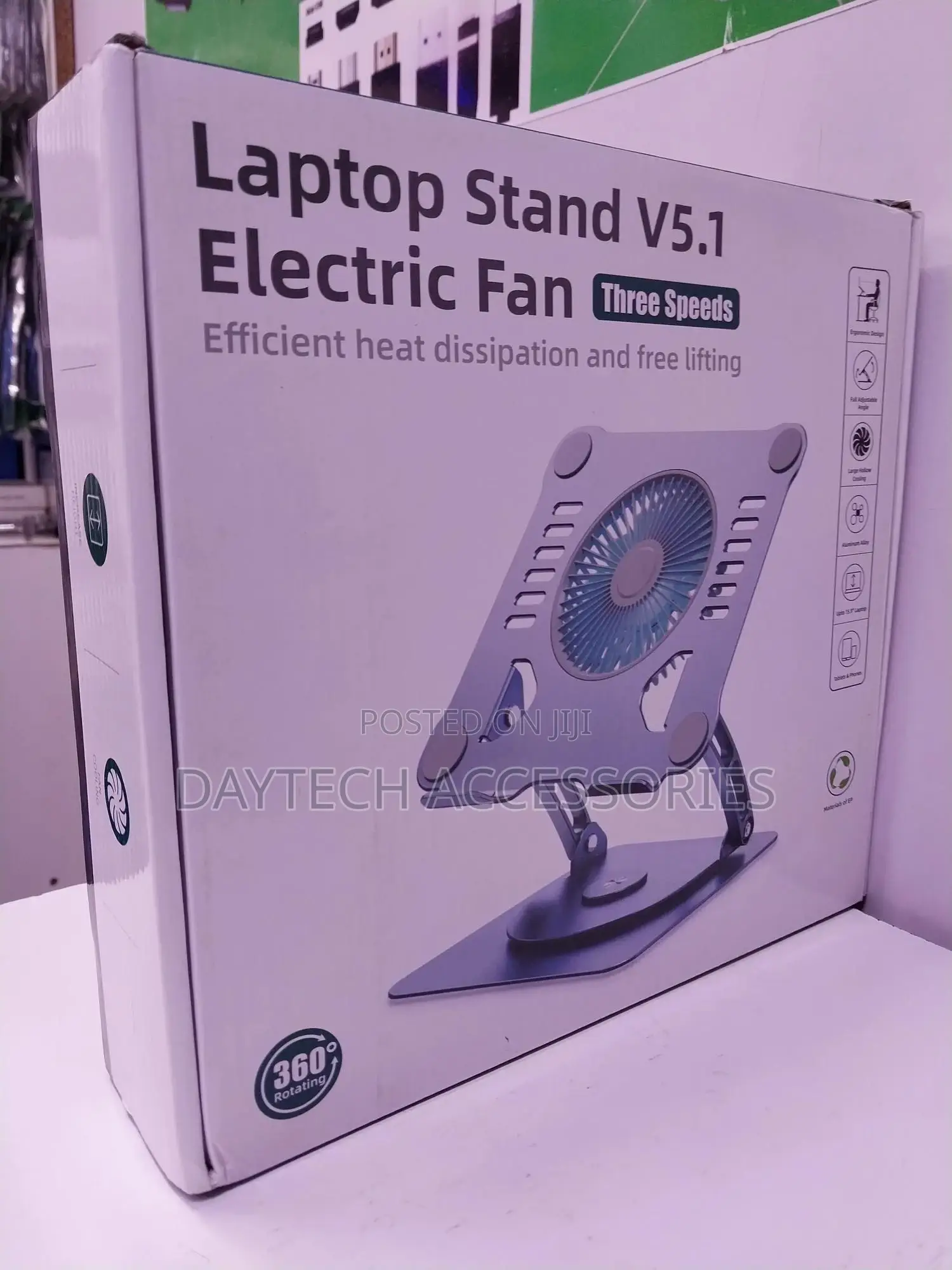 Laptop Stand Metal Mount Quiet Fan Multi Angle Aluminium