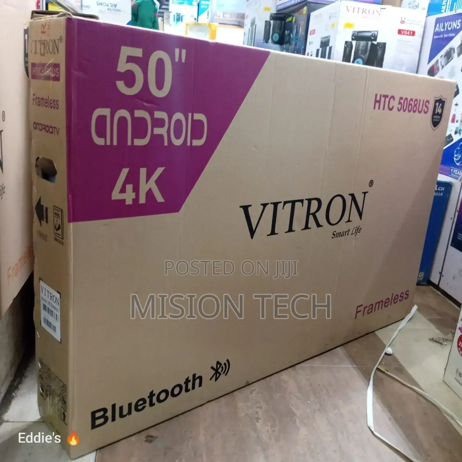 Vitron Smart 50 Inch Frameless Bluetooth Inbuilt Decoder