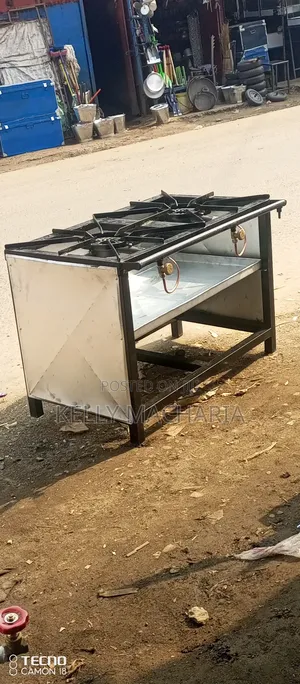 Commercial Closed Two Burner Gas Grill Jikos