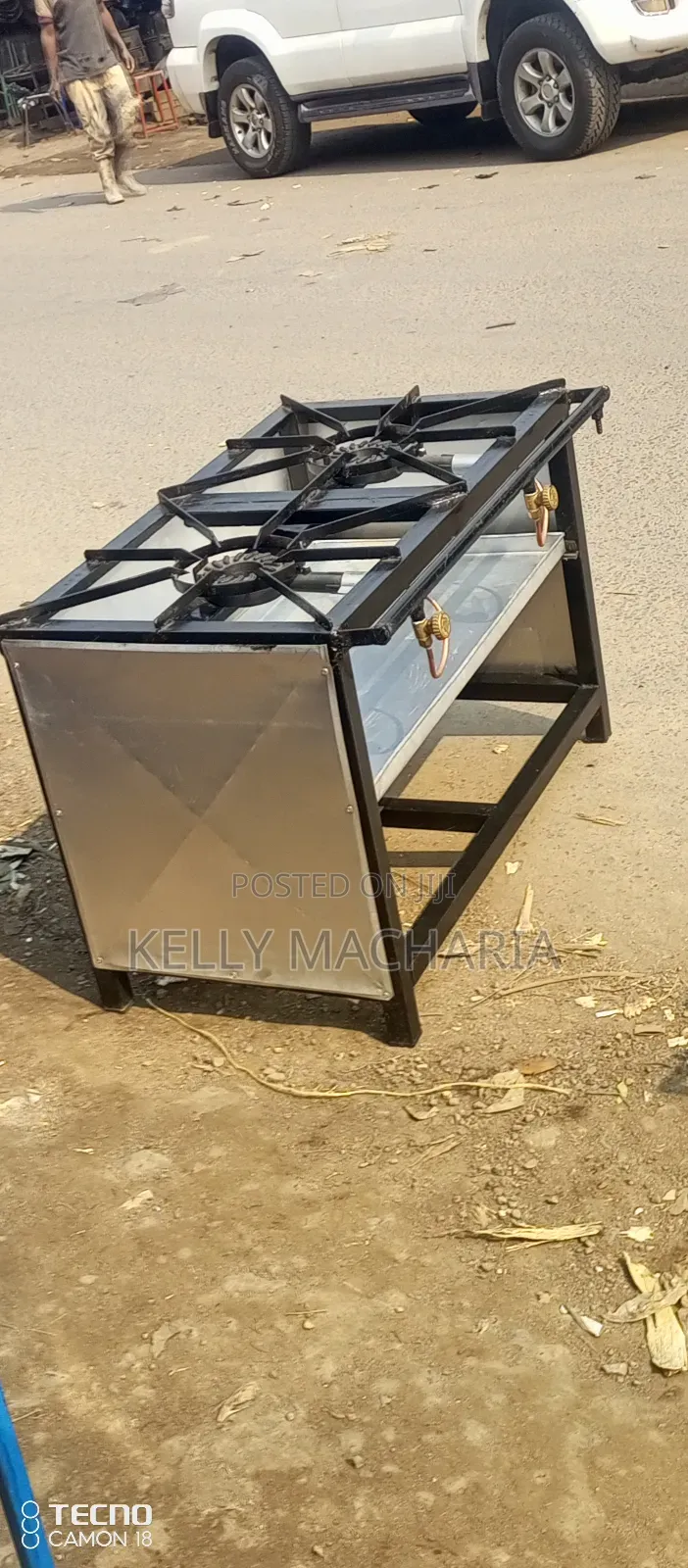 Commercial Closed Two Burner Gas Grill Jikos