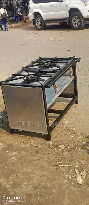 Commercial Closed Two Burner Gas Grill Jikos