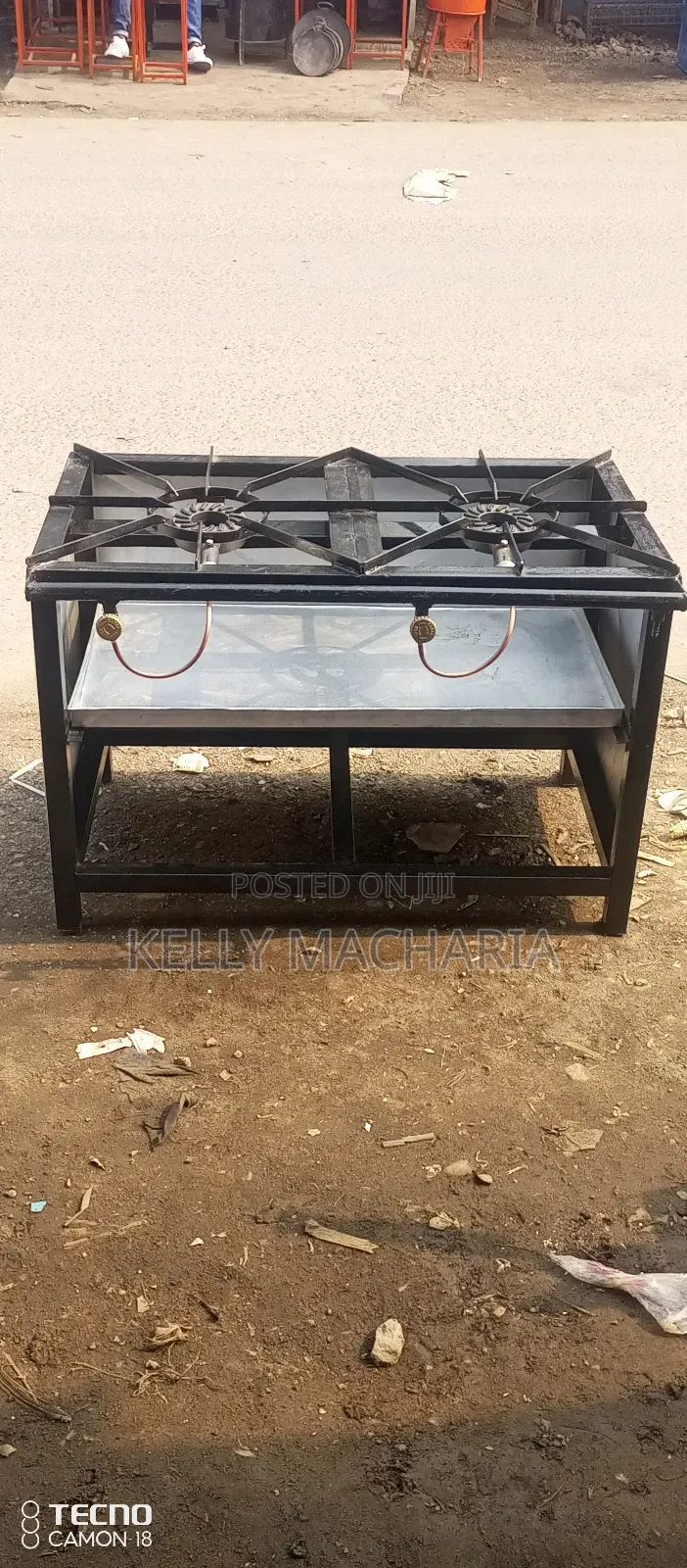 Commercial Closed Two Burner Gas Grill Jikos