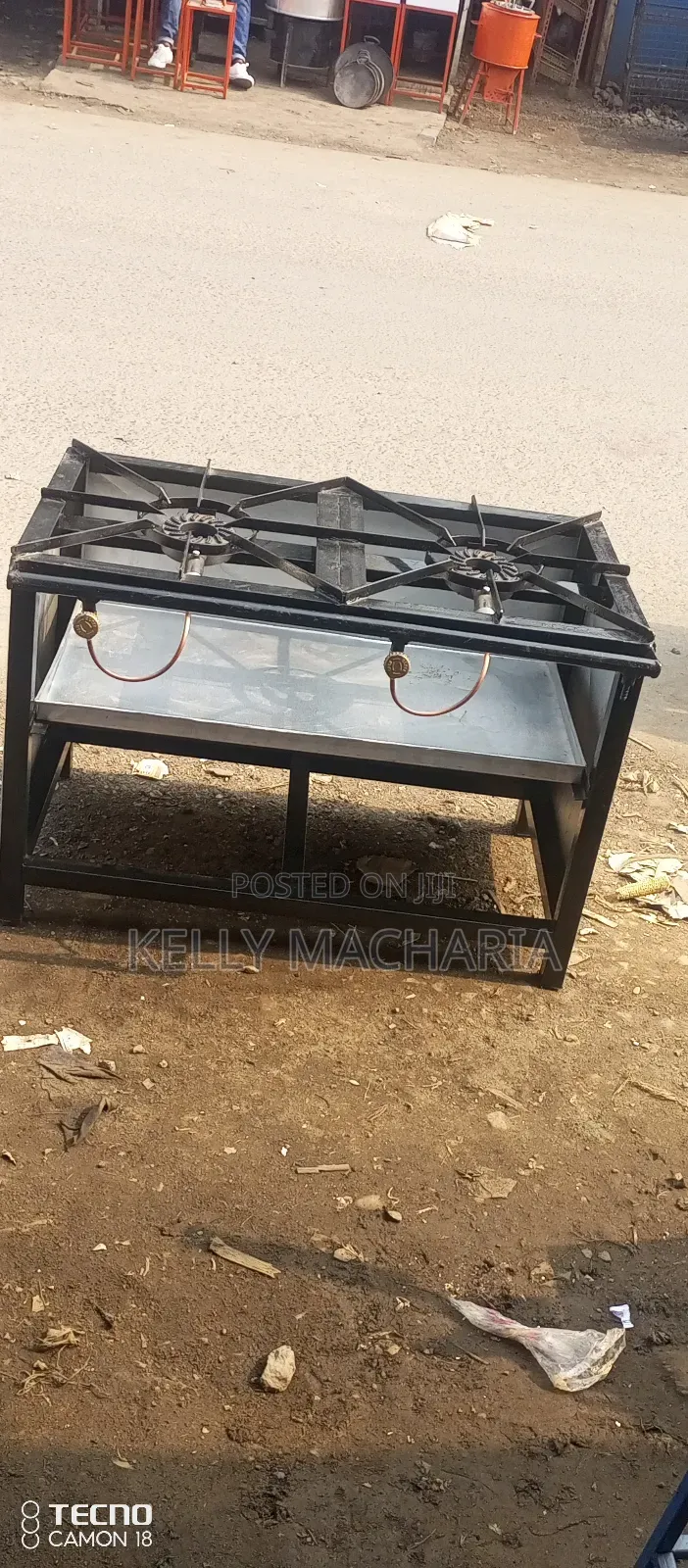 Commercial Closed Two Burner Gas Grill Jikos