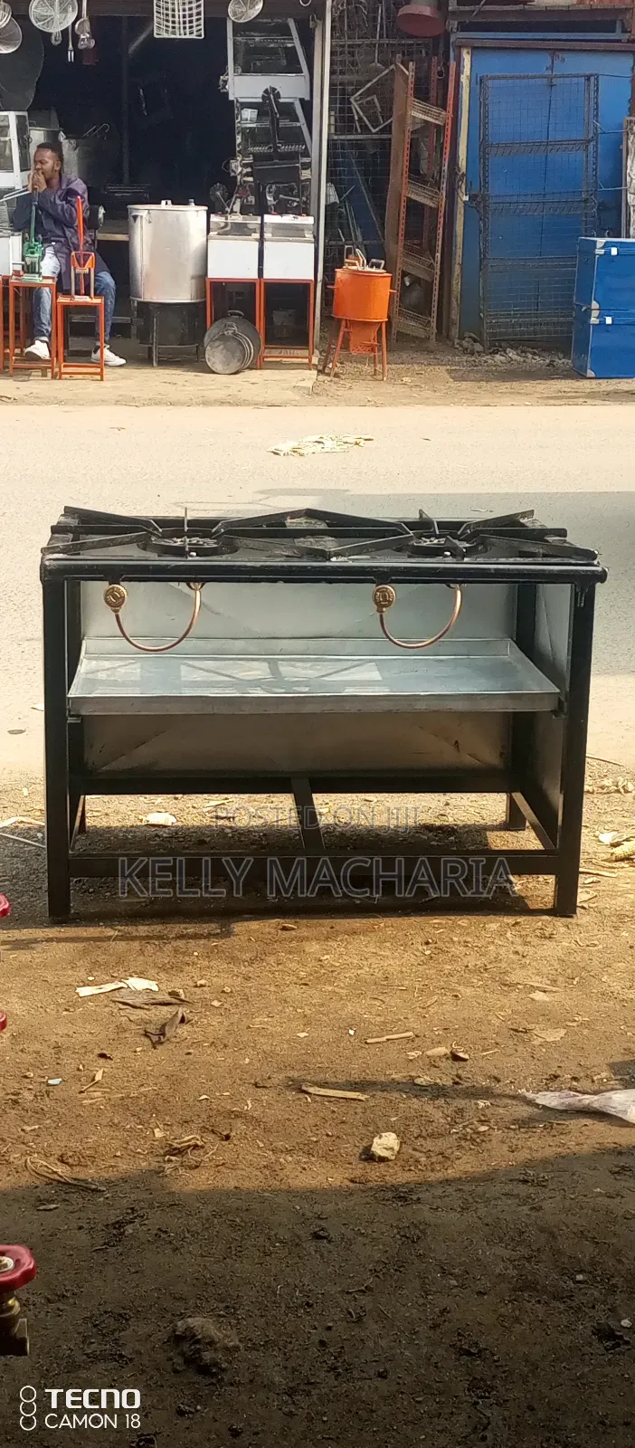 Commercial Closed Two Burner Gas Grill Jikos
