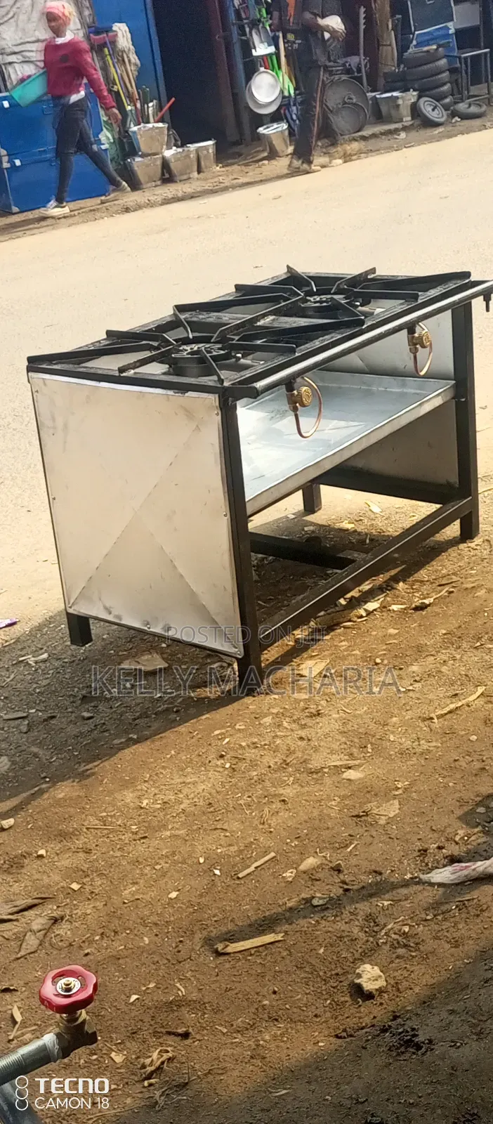 Commercial Closed Two Burner Gas Grill Jikos