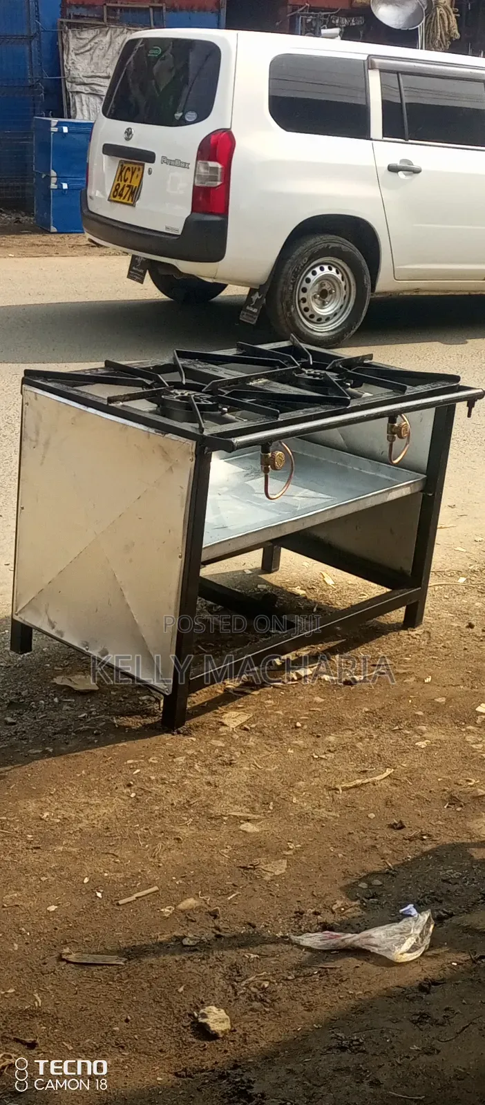 Commercial Closed Two Burner Gas Grill Jikos