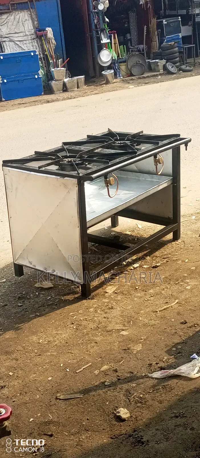 Commercial Closed Two Burner Gas Grill Jikos