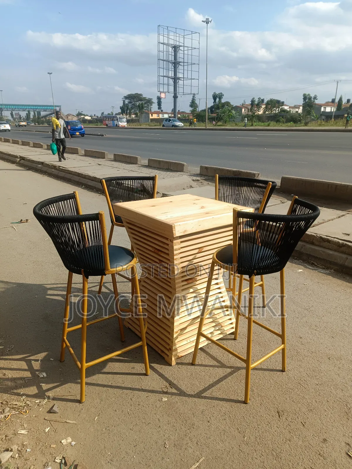 High Chairs and Table Bar Set 