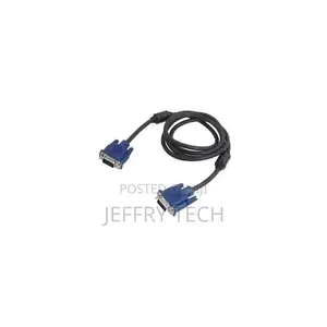 Black Blue Vga 15 Pin Male to Male Plug Computer Monitor Cab