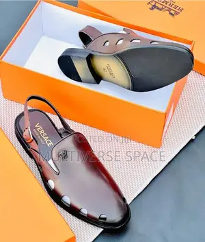 Versace Leather Strappy Mules