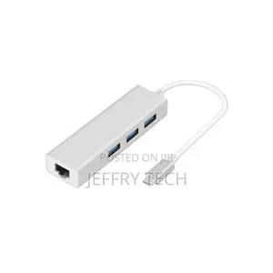 Usb C Ethernet Rj45 Lan Adapter Type C to 3 Ports USB Hubs