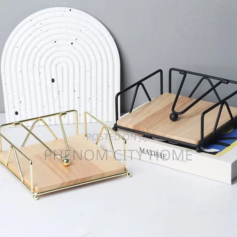Metallic Serviette Holder Available