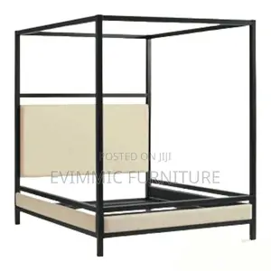 Canopy Queen Size Metal Beds With Chesterfield Headboard