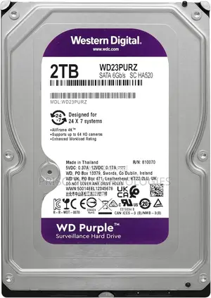 Hardisk 2TB Surveillance, 2TB WD Purple Surveillance Hardisk