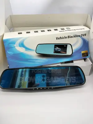 Blackbox Vehicle DVR With Dual Camera and Rear View Mirror