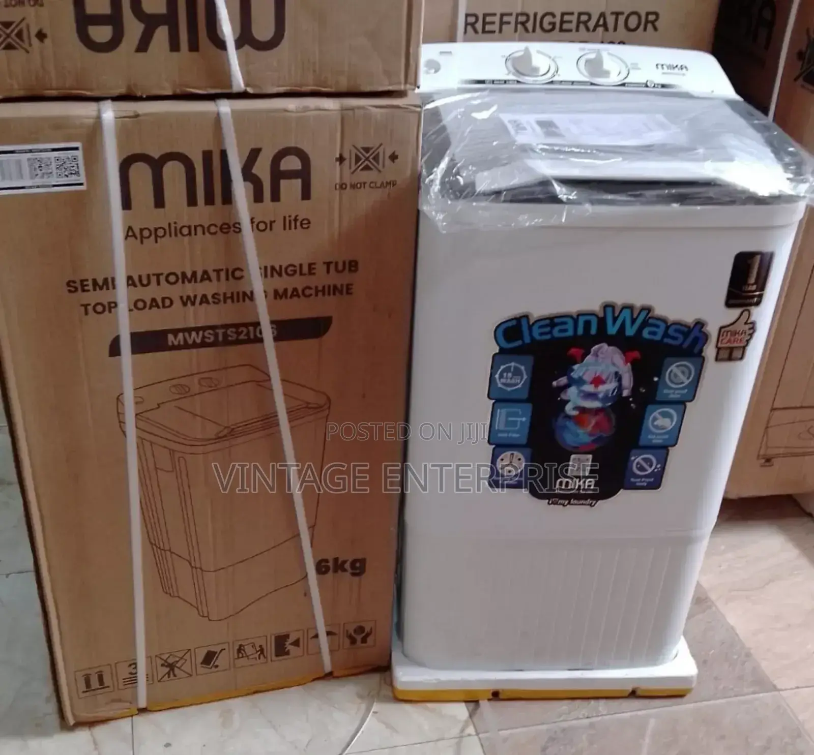Washing Machine,Semi Automatic Mika Top Load 6kg Machine.