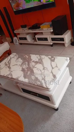 Matching Pure Marble Coffee Table Plus Tv Stand