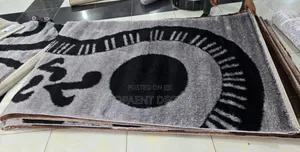Black and Grey Patterned House Carpets