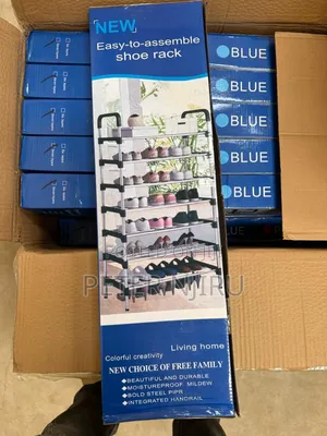 7 Layer Shoe Rack Black