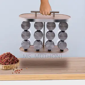 *Spice Rack Organizer With 12pcs Spice Jars And A Rack
