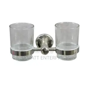 Silver Double Tooth Brush Holder