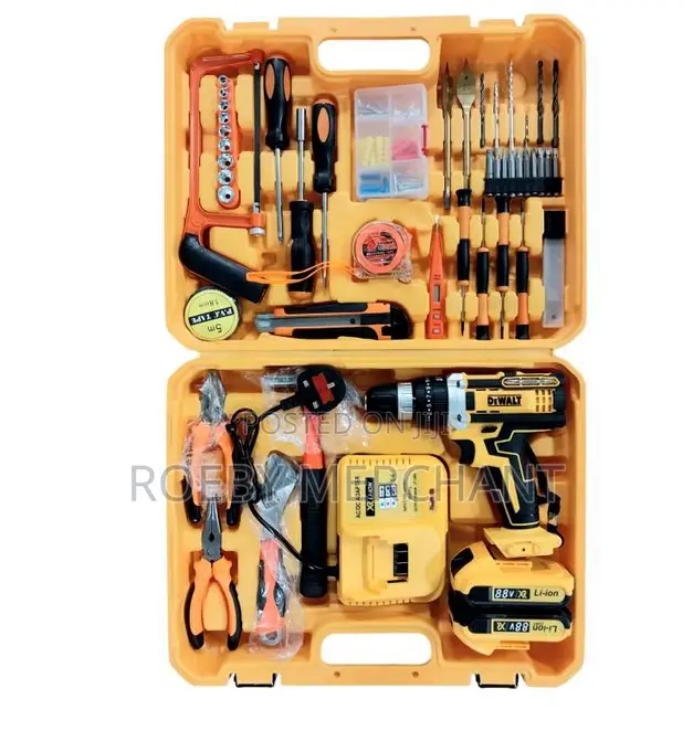 Dewalt 88V Cordless Brushless Electric Hammer Drill 47PC Too