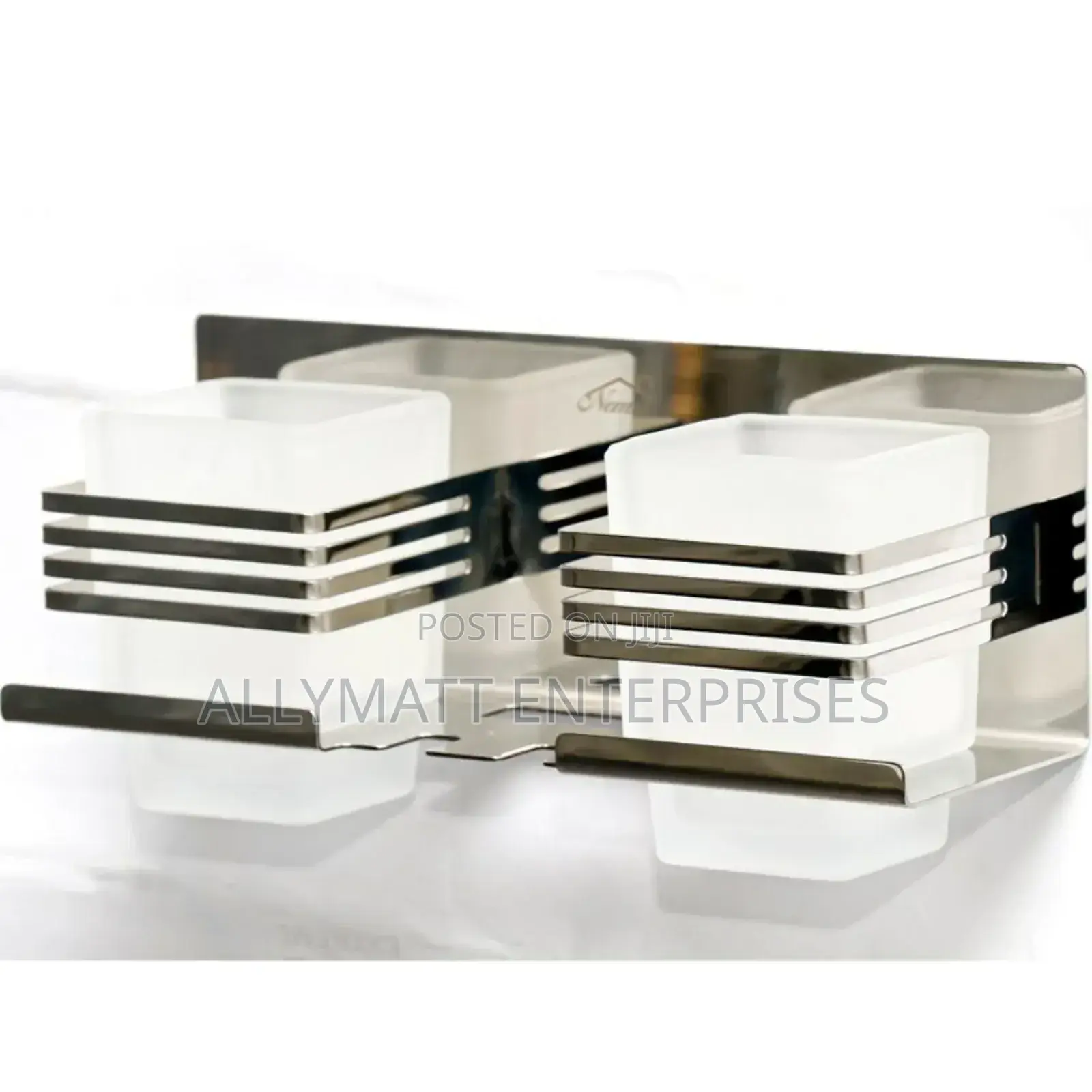 Double Stainless Tooth Brush Holder