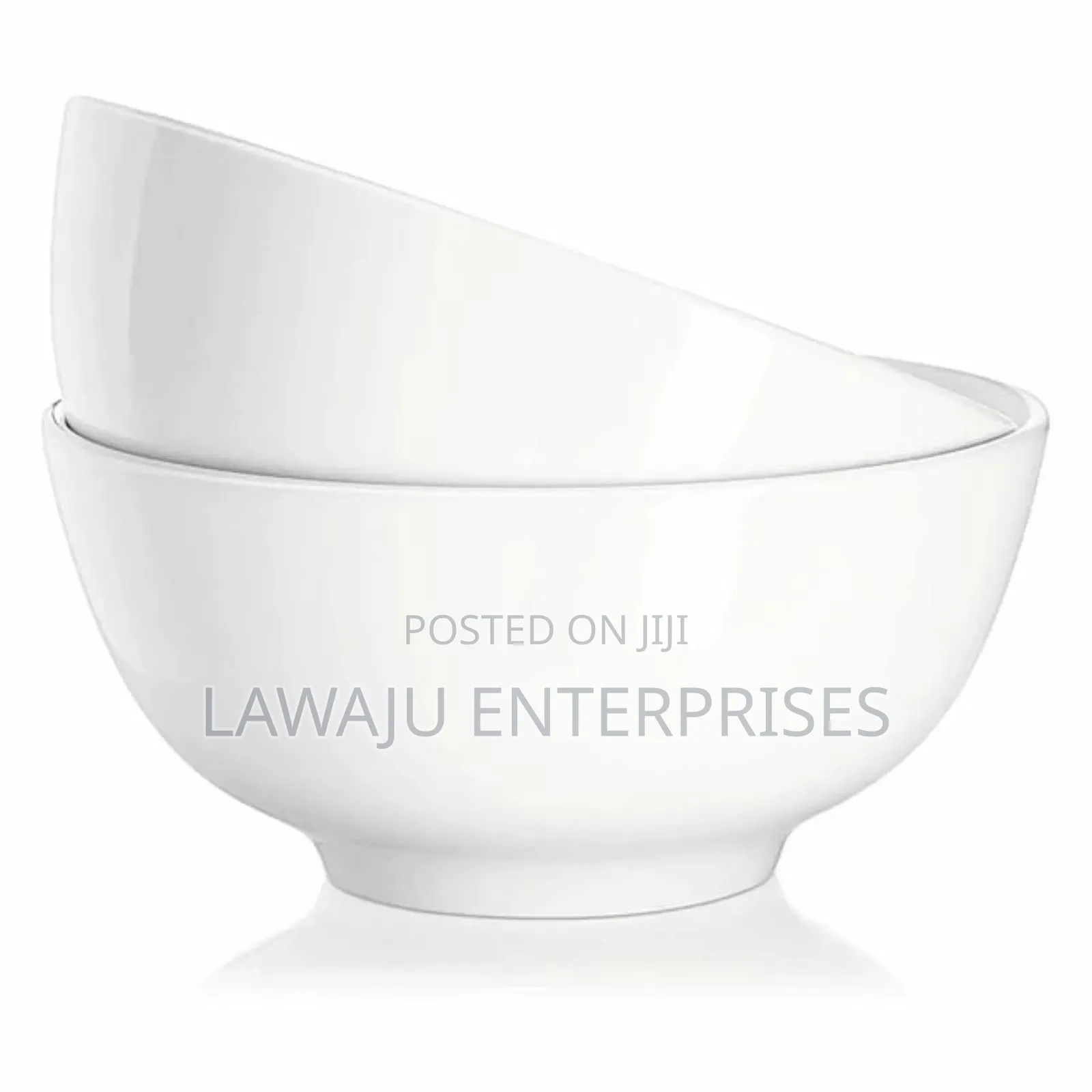 7 Inch White Bowls Set
