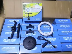 Table Stand Tripod With Ring Light and Phone Holders
