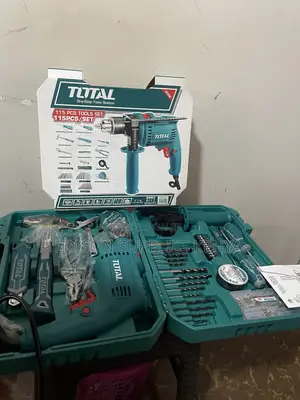 Total 115 PCS Tools Set Hammer Drill Complete Tool Set