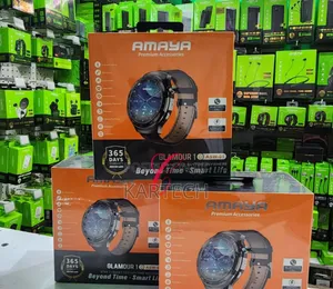 Amaya Glamour 1 Brown Smart Watch With Bluetooth Calling