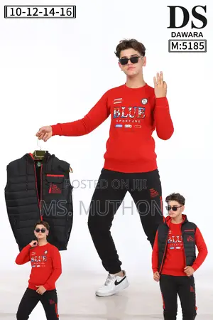 Red Turkeywear Unisex 7-16yrs 3 Piece Tracksuits