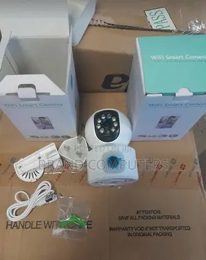 Wireless Dual Lens Wifi Nanny CCTV Camera 4mp With Light