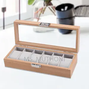 6 Slots Wooden Watch Organizer