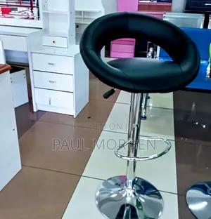 High Bar Chair With Tufted Back and Foot Rest
