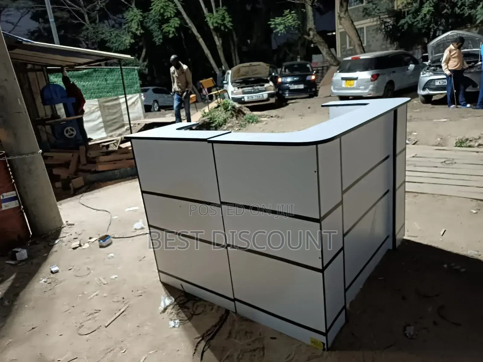 L Shaped Reception Table