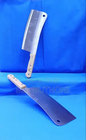 Heavy Gauge Stainless Butcher Knives With Wooden Handle