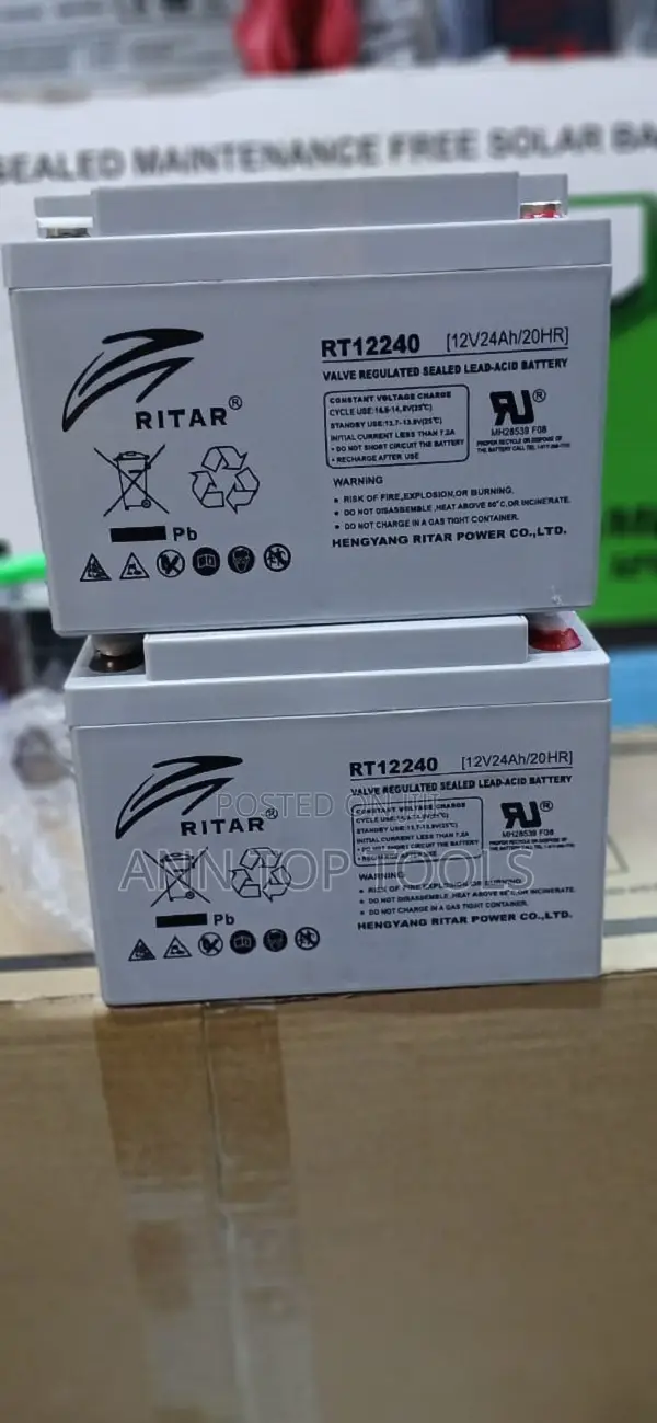 24 Ah Ritar Solar Backup Batteries