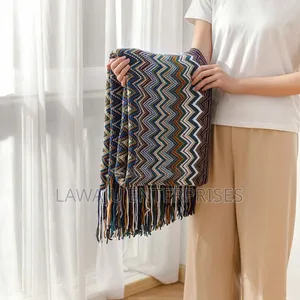 Bohemian Knitted Throw Blanket