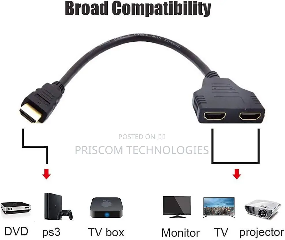 HDMI Splitter Cable, 1x2 Hdmi Splitter Cable